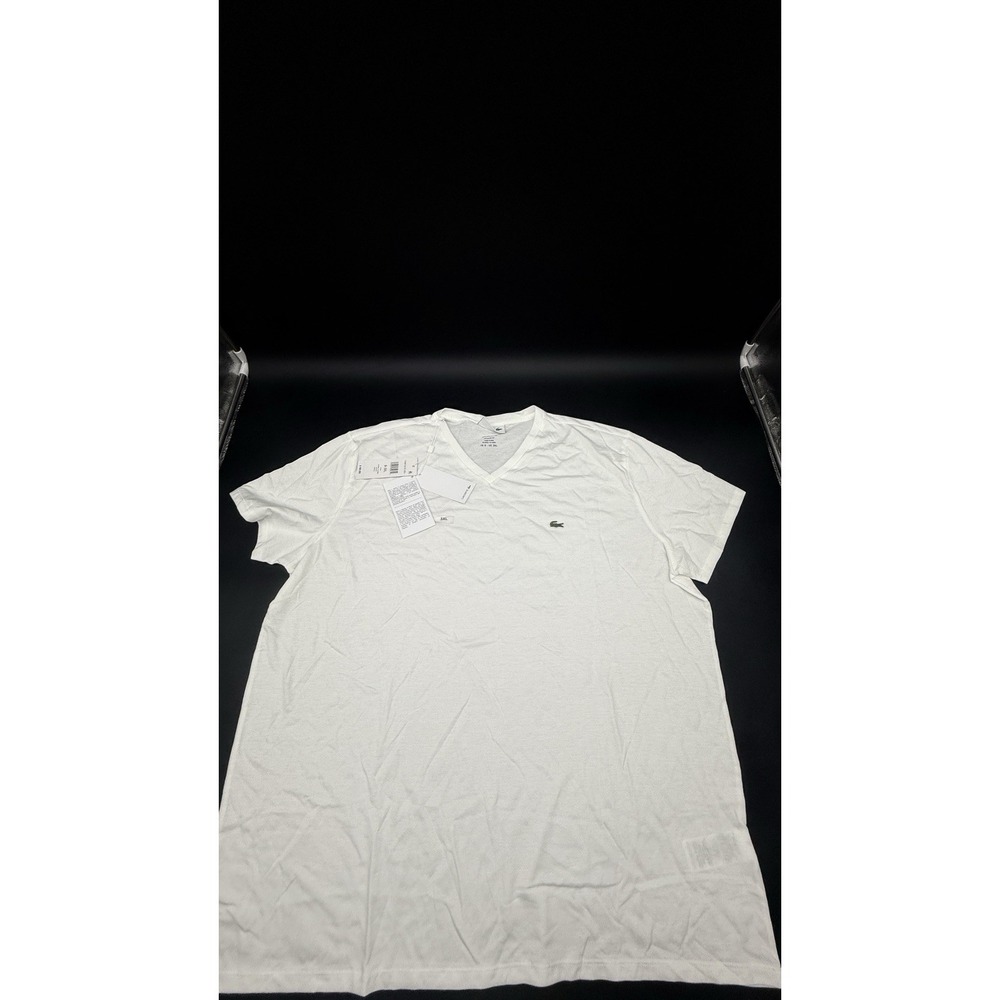Lacoste Men's Pima Cotton T-Shirt White Crew Neck Short Sleeve Size 3XL NWT